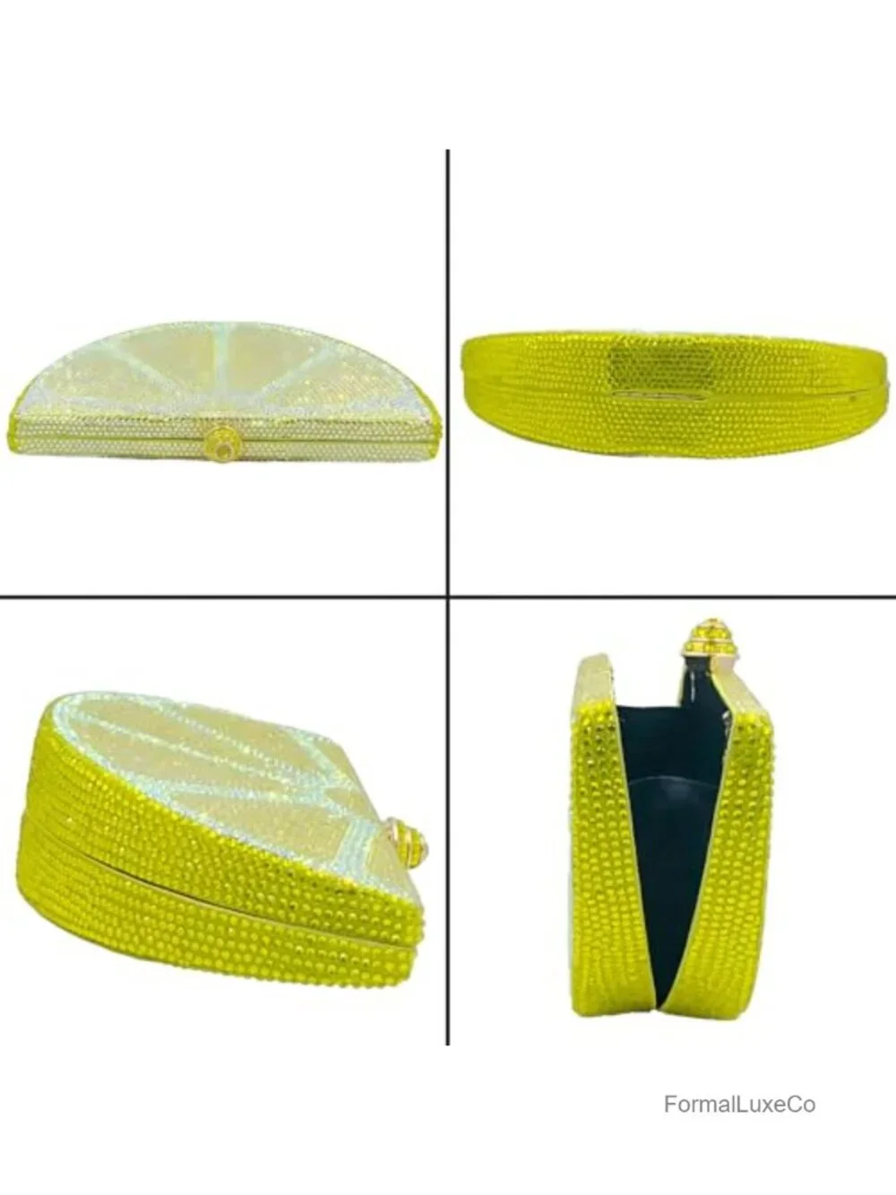 Mini Fruit Rhinestone Clutch Purse, Fits iPhone Pro, Crystal Evening Bag for